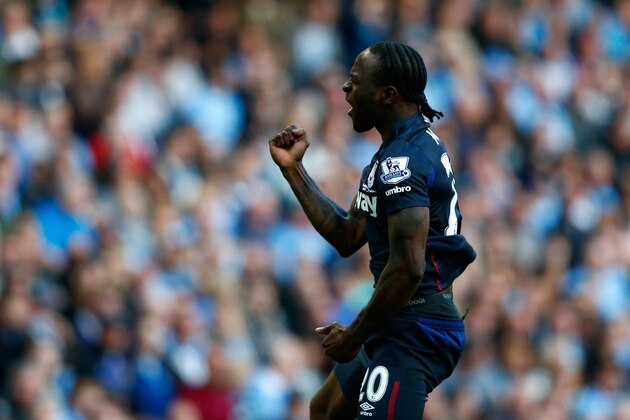 MANCHESTER, ENGLAND - SEPTEMBER 19: Victor Moses of West Ham United celebrates scoring the opening goal during the Barclays Premier League match between Manchester City and West Ham United at Etihad Stadium on September 19, 2015 in Manchester, United Kingdom. (Photo by Dean Mouhtaropoulos/Getty Images) MANCHESTER, ENGLAND - SEPTEMBER 19: Victor Moses of West Ham United celebrates scoring the opening goal during the Barclays Premier League match between Manchester City and West Ham United at Etihad Stadium on September 19, 2015 in Manchester, United Kingdom. (Photo by Dean Mouhtaropoulos/Getty Images)