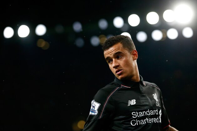 LONDON, ENGLAND - AUGUST 24:  Philippe Coutinho of Liverpool looks on during the Barclays Premier League match between Arsenal and Liverpool at the Emirates Stadium on August 24, 2015 in London, United Kingdom.  (Photo by Julian Finney/Getty Images)