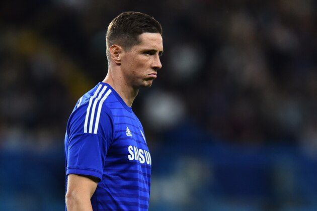 Chelsea's Spanish striker Fernando Torres gestures during the pre-season football friendly match between Chelsea and Real Sociedad at Stamford Bridge in London on August 12, 2014. AFP PHOTO/BEN STANSALL

RESTRICTED TO EDITORIAL USE. NO USE WITH UNAUTHORIZED AUDIO, VIDEO, DATA, FIXTURE LISTS, CLUB/LEAGUE LOGOS OR LIVE SERVICES. ONLINE IN-MATCH USE LIMITED TO 45 IMAGES, NO VIDEO EMULATION. NO USE IN BETTING, GAMES OR SINGLE CLUB/LEAGUE/PLAYER PUBLICATIONS.        (Photo credit should read BEN STANSALL/AFP/Getty Images)