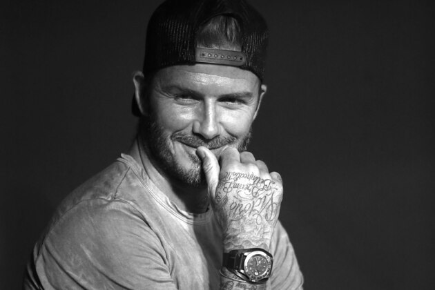 ANAHEIM, CA - AUGUST 20:  (EDITOR'S NOTE: Image was processed using digital filters.) Former professional soccer player David Beckham attends the MLB game between the Chicago White Sox and the Los Angeles Angels of Anaheim at Angel Stadium of Anaheim on August 20, 2015 in Anaheim, California. The White Sox defeated the Angels 8-2.  (Photo by Victor Decolongon/Getty Images)