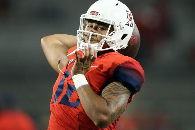TUCSON, AZ - SEPTEMBER 19: Quarterback Anu Solomon