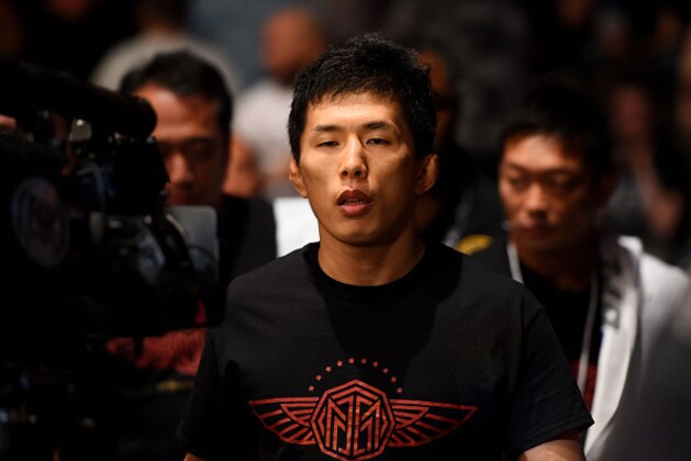 NEWARK, NJ - APRIL 18:  Takeya Mizugaki of Japan arrives for his bantamweight bout against Aljamain Sterling during the UFC Fight Night event at Prudential Center on April 18, 2015 in Newark, New Jersey.  (Photo by Josh Hedges/Zuffa LLC/Zuffa LLC via Getty Images)