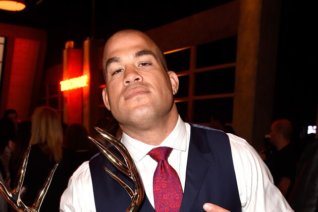 CULVER CITY, CA - JUNE 06:  MMA fighter Tito Ortiz, holding Guys Choice award, attends Spike TV's Guys Choice 2015 at Sony Pictures Studios on June 6, 2015 in Culver City, California.  (Photo by Frazer Harrison/Getty Images for Spike TV)