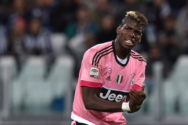 TURIN, ITALY - SEPTEMBER 23:  Paul Pogba of Juventus FC looks dejected during the Serie A match between Juventus FC and Frosinone Calcio at Juventus Arena on September 23, 2015 in Turin, Italy.  (Photo by Valerio Pennicino/Getty Images)