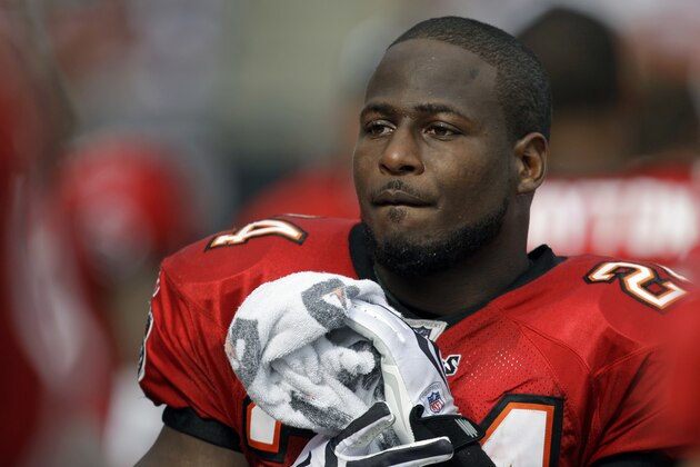 Tampa Bay Buccaneers running back Carnell Williams in the bench area in the first half of an NFL football game against the New Orleans Saints in Tampa, Fla., Sunday, Nov. 22, 2009.(AP Photo/John Raoux)