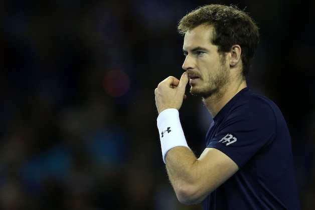 Britain's Andy Murray during a semifinal tennis match of the Davis Cup between Britain and Australia in Glasgow, Sunday Sept. 20, 2015. (AP Photo/Scott Heppell)