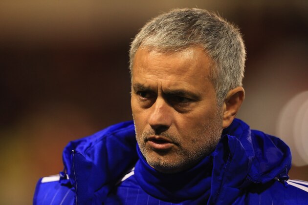WALSALL, ENGLAND - SEPTEMBER 23:  Jose Mourinho manager of Chelsea looks on prior to the Capital One Cup third round match between Walsall and Chelsea at Banks's Stadium on September 23, 2015 in Walsall, England.  (Photo by Matthew Lewis/Getty Images)