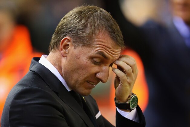 LIVERPOOL, ENGLAND - SEPTEMBER 23:  Brendan Rodgers the manager of Liverpool looks on during the Capital One Cup Third Round match between Liverpool and Carlisle United at Anfield on September 23, 2015 in Liverpool, England.  (Photo by Alex Livesey/Getty Images)