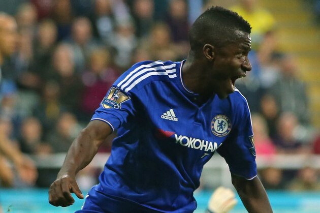 Chelsea's Brazilian midfielder Ramires celebrates after Willian's freekick goes straight into the net for Chelsea's second goal during the English Premier League football match between Newcastle United and Chelsea at St James' Park in Newcastle-upon-Tyne, north east England, on September 26, 2015.  AFP PHOTO / IAN MACNICOL

RESTRICTED TO EDITORIAL USE. No use with unauthorized audio, video, data, fixture lists, club/league logos or 'live' services. Online in-match use limited to 75 images, no video emulation. No use in betting, games or single club/league/player publications.        (Photo credit should read Ian MacNicol/AFP/Getty Images)