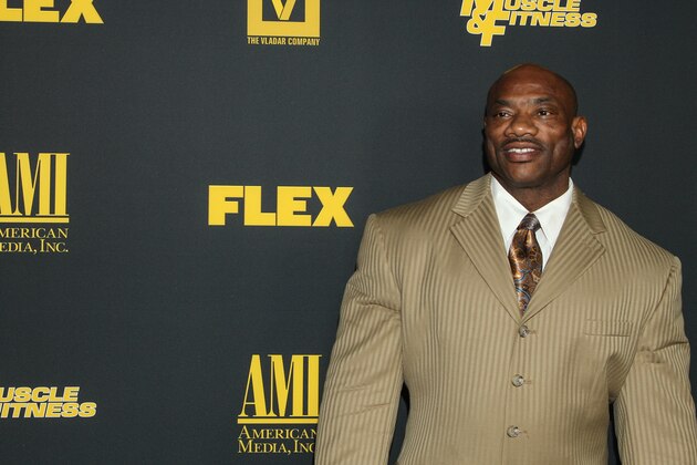 Bodybuilder Dexter Jackson arrives at the premiere of