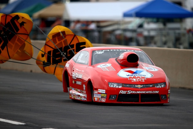 Jul 11, 2015; Joliet, IL, USA; NHRA pro stock driver Drew Skillman during qualifying for the Route 66 Nationals at Route 66 Raceway. Mandatory Credit: Mark J. Rebilas-USA TODAY Sports Jul 11, 2015; Joliet, IL, USA; NHRA pro stock driver Drew Skillman during qualifying for the Route 66 Nationals at Route 66 Raceway. Mandatory Credit: Mark J. Rebilas-USA TODAY Sports