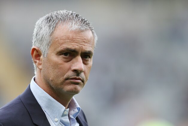 Chelsea's manager Jose Mourinho looks on ahead of the English Premier League soccer match between Newcastle United and Chelsea at St James' Park, Newcastle, England, Saturday, Sept. 26, 2015. (AP Photo/Scott Heppell)