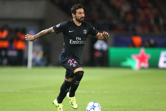 PARIS - SEPTEMBER 15: Ezequiel Lavezzi of PSG in action during the UEFA Champions League match between Paris Saint-Germain (PSG) and Malmo FF at Parc des Princes stadium on September 15, 2015 in Paris, France. (Photo by Jean Catuffe/Getty Images)