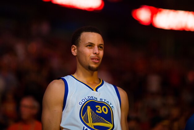 Mar 9, 2015; Phoenix, AZ, USA; Golden State Warriors guard Stephen Curry (30) prior to the game against the Phoenix Suns at US Airways Center. The Warriors defeated the Suns 98-80. Mandatory Credit: Mark J. Rebilas-USA TODAY Sports
