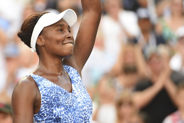 Sep 6, 2015; New York, NY, USA; 
Venus Williams of USA after beating Anett Kontaveit of Estonia on day seven of the 2015 U.S. Open tennis tournament at USTA Billie Jean King National Tennis Center. Mandatory Credit: Robert Deutsch-USA TODAY Sports