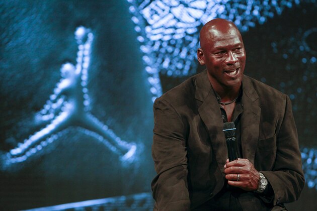 PARIS, FRANCE - JUNE 12: Michael Jordan attends a press conference for the celebration of the 30th anniversary of the Air Jordan Shoe during the 'Palais 23' interactive exhibition dedicated to Michael Jordan at Palais de Tokyo in Paris on June 12, 2015 in Paris, France. (Photo by Catherine Steenkeste/Getty Images)