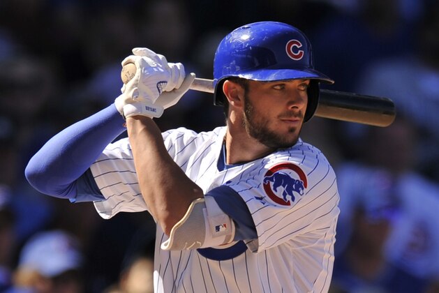 Chicago Cubs' Kris Bryant (17), bats during a baseball game against the St. Louis Cardinals Sunday, Sept. 20, 2015 in Chicago. (AP Photo/Paul Beaty)