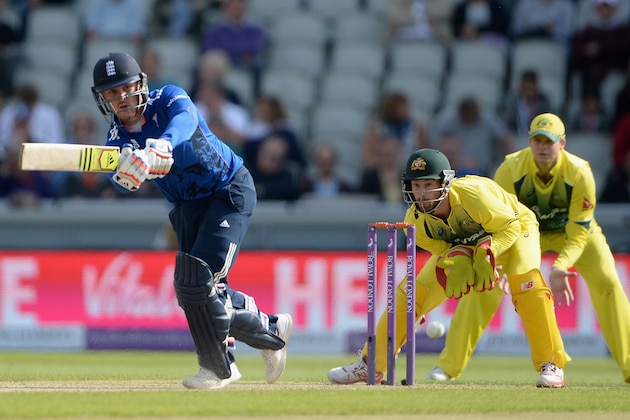 MANCHESTER, ENGLAND - SEPTEMBER 8: Jason Roy of England bats during the 3rd Royal London One-Day International match between England and Australia at Old Trafford on September 8, 2015 in Manchester, United Kingdom.