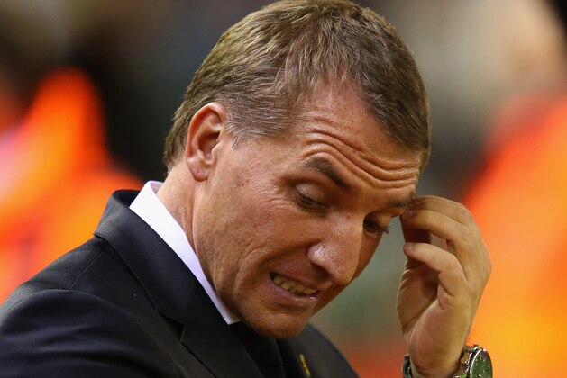 LIVERPOOL, ENGLAND - SEPTEMBER 23:  Brendan Rodgers the manager of Liverpool looks on during the Capital One Cup Third Round match between Liverpool and Carlisle United at Anfield on September 23, 2015 in Liverpool, England.  (Photo by Alex Livesey/Getty Images)