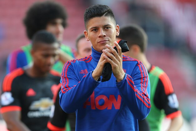 SOUTHAMPTON, ENGLAND - SEPTEMBER 20:  Marcos Rojo of Manchester United after the Barclays Premier League match at St Mary's stadium between Southampton and Manchester United on September 20, 2015 in Southampton, United Kingdom.  (Photo by Catherine Ivill - AMA/Getty Images)