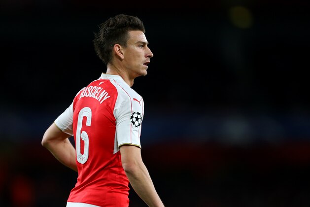 LONDON, ENGLAND - SEPTEMBER 29:  Laurent Koscielny of Arsenal during the UEFA Champions League match between Arsenal and Olympiacos at the Emirates Stadium on September 29, 2015 in London, United Kingdom.  (Photo by Catherine Ivill - AMA/Getty Images)