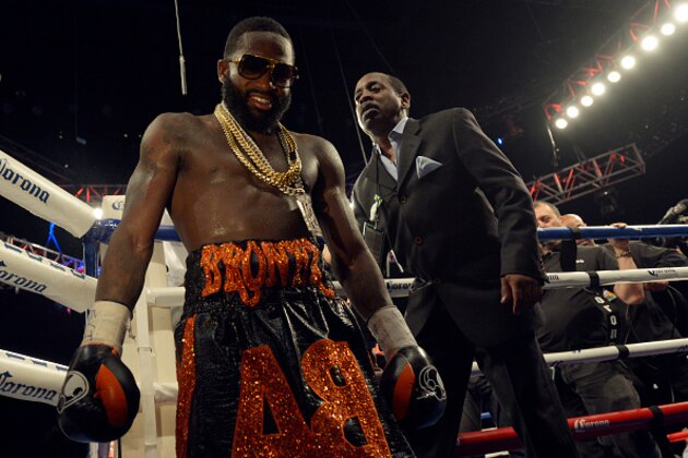 CINCINNATI, OHIO - OCTOBER 03: Adrien Broner leaves the ring after beating Khabib Allakhverdiev at U.S. Bank Arena on October 4, 2015 in Cincinnati, Ohio. (Photo by Dylan Buell/Getty Images)