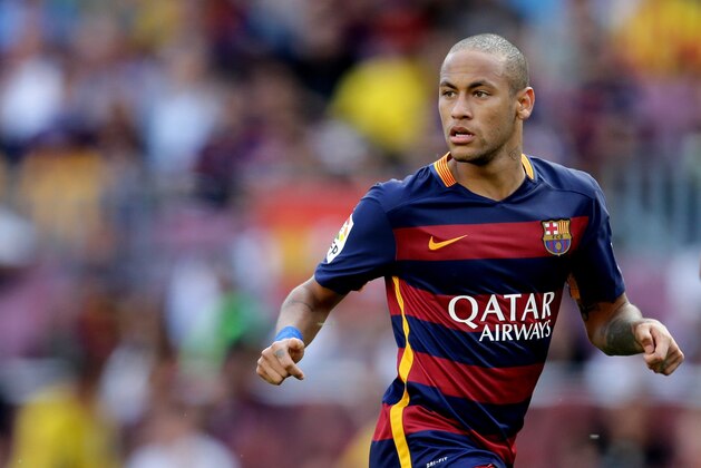Neymar Jr of FC Barcelona during the Primera Division match between FC Barcelona and Las Palmas on September 26, 2015 at Camp Nou stadium in Barcelona, Spain.(Photo by VI Images via Getty Images)