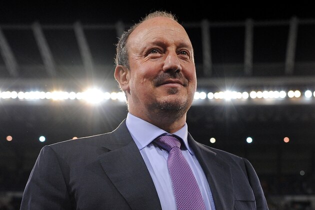 MADRID, SPAIN - AUGUST 18:  Head coach Rafa Benitez looks on after Real beat Galatasaray 2-1 in the Santiago Bernabeu Trophy match at Estadio Santiago Bernabeu on August 18, 2015 in Madrid, Spain.  (Photo by Denis Doyle/Getty Images,)