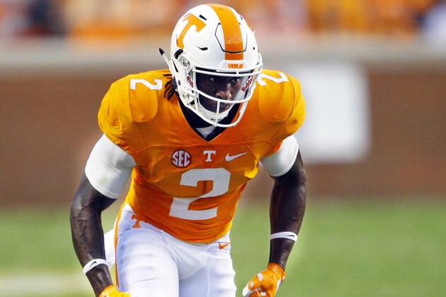 Tennessee wide receiver Pig Howard (2) during the first half of an NCAA college football game against Western Carolina Saturday, Sept. 19, 2015 in Knoxville, Tenn. (AP Photo/Wade Payne)
