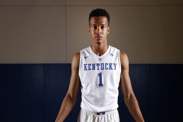 Sep 24, 2015; Lexington, KY, USA; Kentucky Wildcats forward Skal Labissiere (1) during Kentucky photo day at Memorial Coliseum. Mandatory Credit: Mark Zerof-USA TODAY Sports