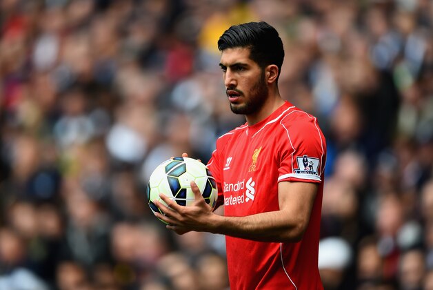 WEST BROMWICH, ENGLAND - APRIL 25: Emre Can of Liverpool in action during the Barclays Premier League match between West Bromwich Albion and Liverpool at The Hawthorns on April 25, 2015 in West Bromwich, England.  (Photo by Laurence Griffiths/Getty Images)