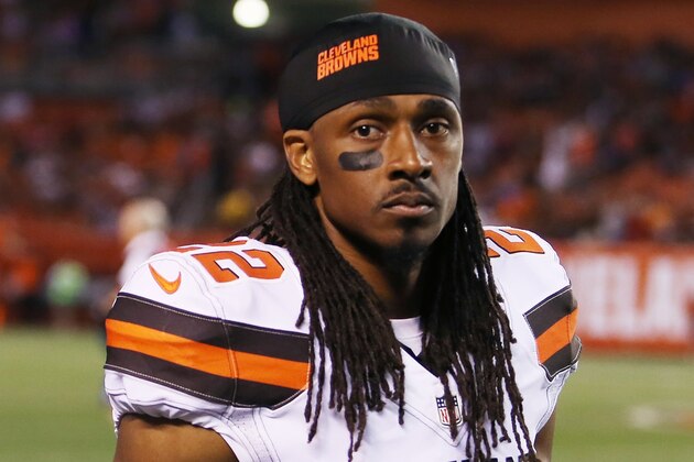Cleveland Browns defensive back Tramon Williams (22) against the Washington Redskins during an NFL preseason football game, Thursday, Aug. 13, 2015, in Cleveland. (AP Photo/Ron Schwane)