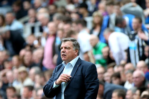 West Ham United manager Sam Allardyce during their English Premier League soccer match between Newcastle United and West Ham United's at St James' Park, Newcastle, England, Sunday, May 24, 2015. (AP Photo/Scott Heppell)
