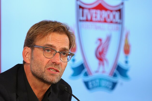 LIVERPOOL, ENGLAND - OCTOBER 09:  Jurgen Klopp is unveiled as the new manager of Liverpool FC during a press conference at Anfield on October 9, 2015 in Liverpool, England.  (Photo by Alex Livesey/Getty Images)