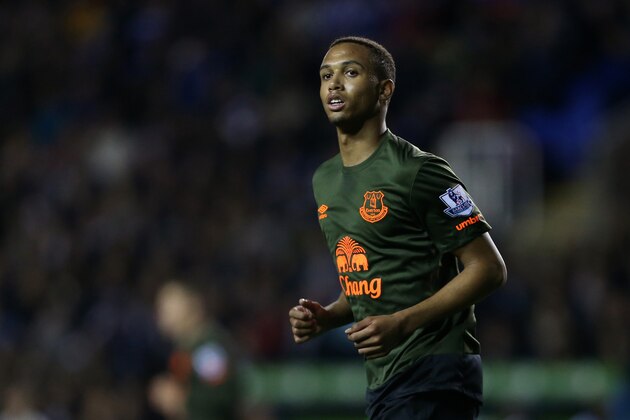READING, ENGLAND - SEPTEMBER 22:  Brendan Galloway of Everton during the Capital One Cup match between Reading and Everton at Madejski Stadium on September 22, 2015 in Reading, England.  (Photo by Catherine Ivill - AMA/Getty Images)