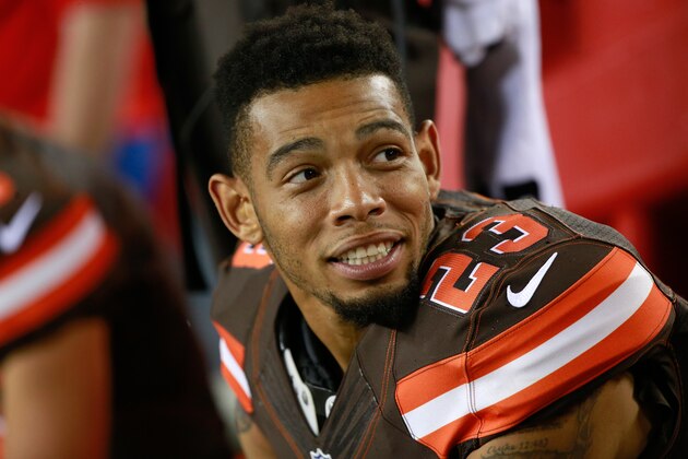 Aug 29, 2015; Tampa, FL, USA; Cleveland Browns cornerback Joe Haden (23) during the second half at Raymond James Stadium. Cleveland Browns  defeated the Tampa Bay Buccaneers 31-7. Mandatory Credit: Kim Klement-USA TODAY Sports