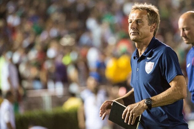 PASADENA, CA - OCTOBER 10: Head coach Jurgen Klinsmann of the United States following the CONCACAF Cup between the United States and Mexico at the Rose Bowl on October 10, 2015 in Pasadena, California.  (Photo by Shaun Clark/Getty Images)