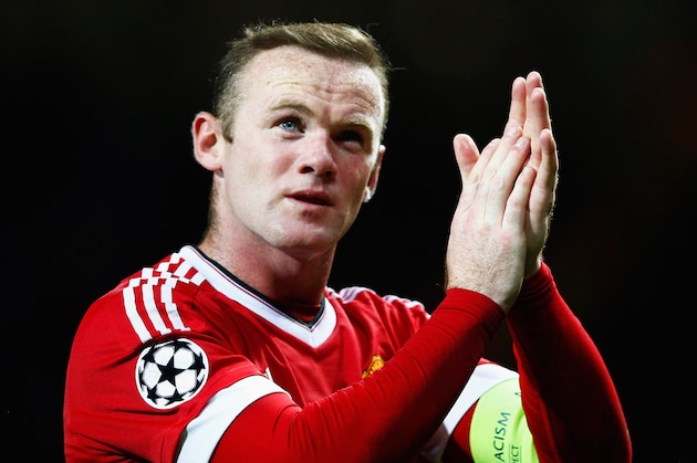 MANCHESTER, ENGLAND - SEPTEMBER 30:  Wayne Rooney of Manchester United applauds the crowd after victory in the UEFA Champions League Group B match between Manchester United FC and VfL Wolfsburg at Old Trafford on September 30, 2015 in Manchester, United Kingdom.  (Photo by Dean Mouhtaropoulos/Getty Images)