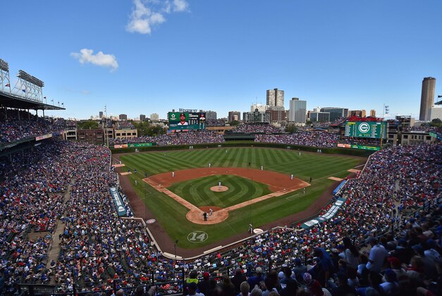 Sep 19, 2015; Chicago, IL, USA; An over all view at Wrigley Field during the game between the Chicago Cubs and the St. Louis Cardinals. Mandatory Credit: Jasen Vinlove-USA TODAY Sports
