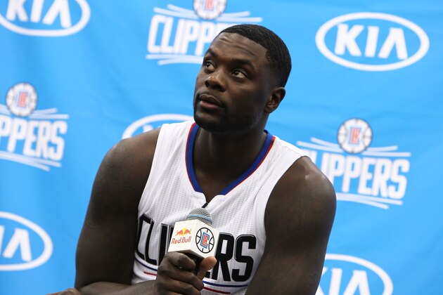 PLAYA VISTA, CA - SEPTEMBER 25:  Lance Stephenson #1 of the Los Angeles Clippers addresses the media at  the Los Angeles Clippers Media Day on September 25, 2015 in Playa Vista, California.  (Photo by Leon Bennett/Getty Images)