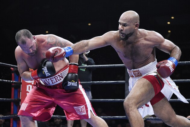 ONTARIO, CA - MARCH 13: Gerald Washington (R) throws a punch against Jason Gavern during their 8 round heavyweight bout at Citizens Business Bank Arena March 13, 2015 in Ontario, California. (Photo by Kevork Djansezian/Getty Images) ONTARIO, CA - MARCH 13: Gerald Washington (R) throws a punch against Jason Gavern during their 8 round heavyweight bout at Citizens Business Bank Arena March 13, 2015 in Ontario, California. (Photo by Kevork Djansezian/Getty Images)