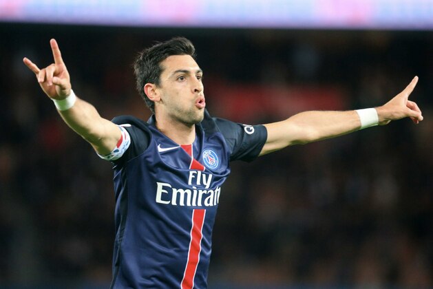 PARIS, FRANCE - SEPTEMBER 22:  Javier Pastore of Paris Saint-Germain celebrates his goal during the French  Ligue 1 between Paris Saint-Germain FC and EA Guingamp at Parc Des Princes on september 22, 2015 in Paris, France.  (Photo by Xavier Laine/Getty Images)