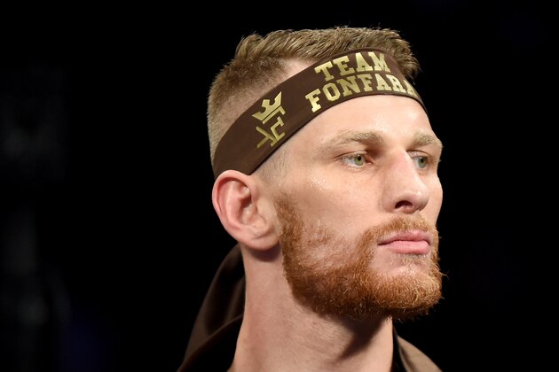 LOS ANGELES, CA - APRIL 18:  Andrzej Fonfara waits before his fight against Julio Cesar Chavez Jr. during the WBC light heavyweight title fight at StubHub Center on April 18, 2015 in Los Angeles, California.  Fonfara would win the fight in a ninth round TKO.  (Photo by Harry How/Getty Images)