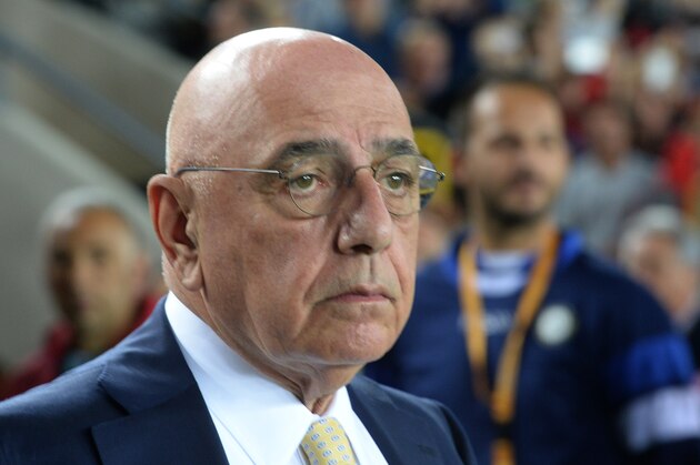 UDINE, ITALY - SEPTEMBER 22:  Adriano Galliani AD of AC Milan looks on before the Serie A match between Udinese Calcio and AC Milan at Stadio Friuli on September 22, 2015 in Udine, Italy.  (Photo by Dino Panato/Getty Images)