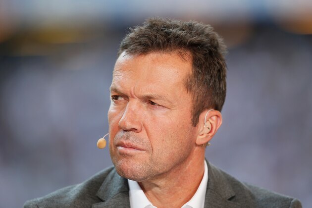 HAMBURG, GERMANY - AUGUST 22:  Sky tv expert Lothar Matthaeus looks on prior to the Bundesliga match between Hamburger SV and VfB Stuttgart at Volksparkstadion on August 22, 2015 in Hamburg, Germany.  (Photo by Boris Streubel/Getty Images)