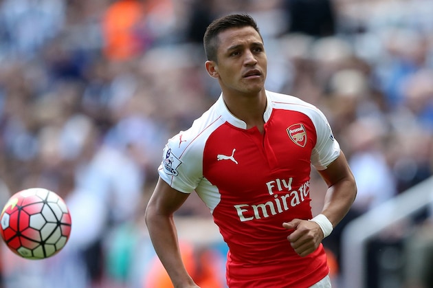 Arsenal's Alexis Sanchez during their English Premier League soccer match between Newcastle United and Arsenal at St James' Park, Newcastle, England, Saturday, Aug. 29, 2015. (AP Photo/Scott Heppell)