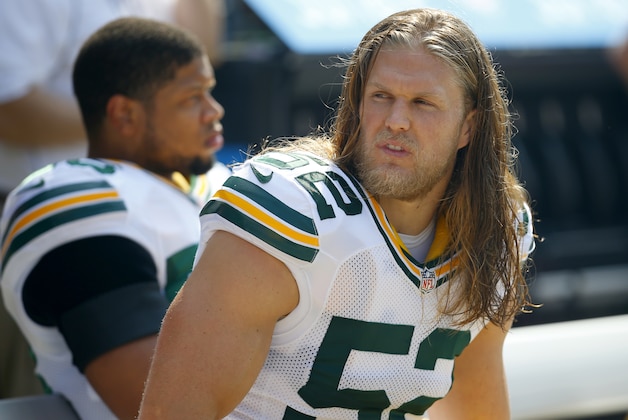 Green Bay Packers outside linebacker Clay Matthews (52) before his NFL game against the Chicago Bears at Soldier Field in Chicago on Sunday, Sept. 28, 2014. (Jeff Haynes/AP Images for Panini)