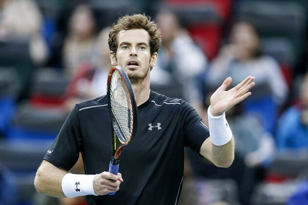 SHANGHAI, CHINA - OCTOBER 14:  Andy Murray of Great Britain celebrates winning his men's singles second round match against Steve Johnson of the United States on day 4 of Shanghai Rolex Masters at Qi Zhong Tennis Centre on October 14, 2015 in Shanghai, China.  (Photo by Lintao Zhang/Getty Images)