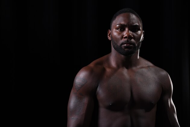 LAS VEGAS, NV - SEPTEMBER 05:  Anthony Johnson poses for a portrait backstage during the UFC 191 event inside MGM Grand Garden Arena on September 5, 2015 in Las Vegas, Nevada.  (Photo by Mike Roach/Zuffa LLC/Zuffa LLC via Getty Images)