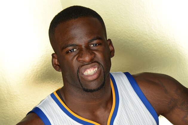 OAKLAND, CA - SEPTEMBER 28:  Draymond Green #23 of the Golden State Warriors poses for a portrait on September 28, 2015 at the Warriors practice facility in Oakland, California. NOTE TO USER: User expressly acknowledges and agrees that, by downloading and/or using this Photograph, user is consenting to the terms and conditions of the Getty Images License Agreement. Mandatory Copyright Notice: Copyright 2015 NBAE (Photo by Noah Graham/NBAE via Getty Images)